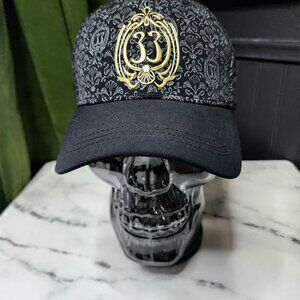Disney Club 33 Haunted Mansion Hat – Exclusive Black & Gold Adjustable Cap